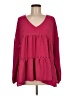 Oddi 100% Polyester Burgundy Long Sleeve Blouse Size Med - Lg - photo 1