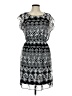 AB Studio 100% Polyester Graphic Black Casual Dress Size M - photo 1