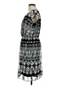 AB Studio 100% Polyester Graphic Black Casual Dress Size M - photo 5