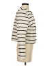 H&M Stripes Ivory Coat Size S - photo 4