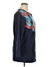 ASHRO Color Block Blue 3/4 Sleeve Blouse Size XL - photo 4