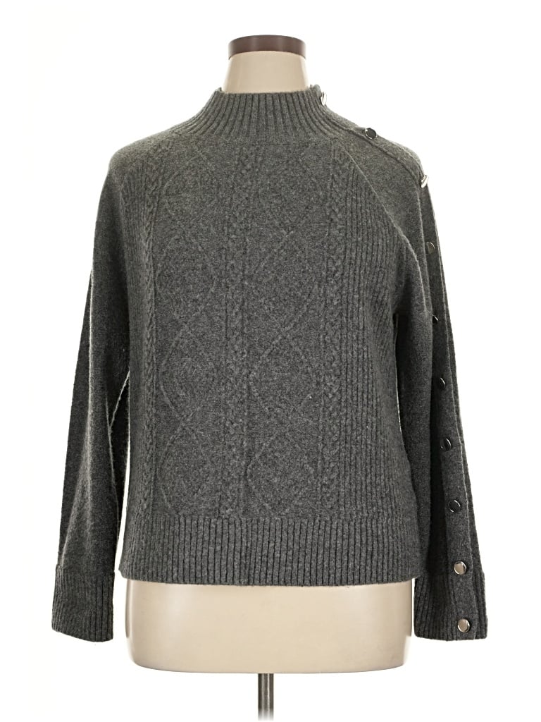 Pre-owned Talbots Turtleneck Sweater In Gray