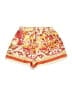 Shein 100% Polyester Paisley Orange Shorts Size S - photo 2