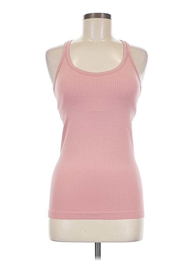 Pre-owned Lululemon Athletica Tank Top Pink Halter Neckline Tops