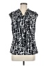 Kasper Print Black Sleeveless T-Shirt Size M - photo 1