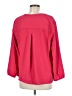 J.Crew 100% Polyester Red 3/4 Sleeve Blouse Size M - photo 1