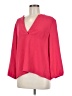 J.Crew 100% Polyester Red 3/4 Sleeve Blouse Size M - photo 2