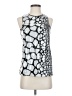 Poleci 100% Silk Silver Sleeveless Silk Top Size 4 - photo 1