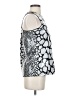 Poleci 100% Silk Silver Sleeveless Silk Top Size 4 - photo 4