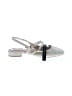 Tahari Metallic Silver Ivory Flats Size 8 1/2 - photo 1