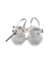 Tahari Metallic Silver Ivory Flats Size 8 1/2 - photo 2