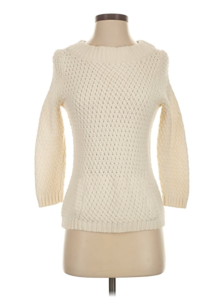 Pre-owned Talbots Pullover Sweater In White