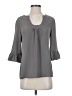 Aryeh 100% Polyester Gray 3/4 Sleeve Blouse Size S - photo 1