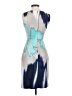 Tahari Graphic Gray Blue Cocktail Dress Size 0 - photo 2