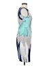 Tahari Graphic Gray Blue Cocktail Dress Size 0 - photo 4
