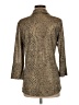 Pure Amici Animal Print Gold 3/4 Sleeve Blouse Size M - photo 2