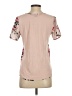 French Connection Floral Pink Short Sleeve Blouse Size XS - photo 2