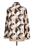 Unbranded 100% Polyester Argyle Tan Long Sleeve Blouse Size L - photo 2