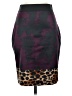 Express Animal Print Burgundy Formal Skirt Size 0 - photo 1