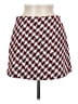 Zara Houndstooth Red Burgundy Casual Skirt Size M - photo 1