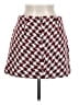 Zara Houndstooth Red Burgundy Casual Skirt Size M - photo 2