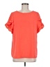 Shein 100% Polyester Orange Short Sleeve Blouse Size 8 - 10 - photo 1