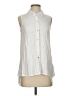 Fever White Sleeveless Button-Down Shirt Size S - photo 1