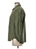 Stradivarius Solid Green Long Sleeve Button-Down Shirt Size M - photo 5