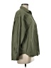 Stradivarius Solid Green Long Sleeve Button-Down Shirt Size M - photo 4