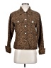 Debra deRoo 100% Silk Animal Print Brown Jacket Size P (petite) - photo 1