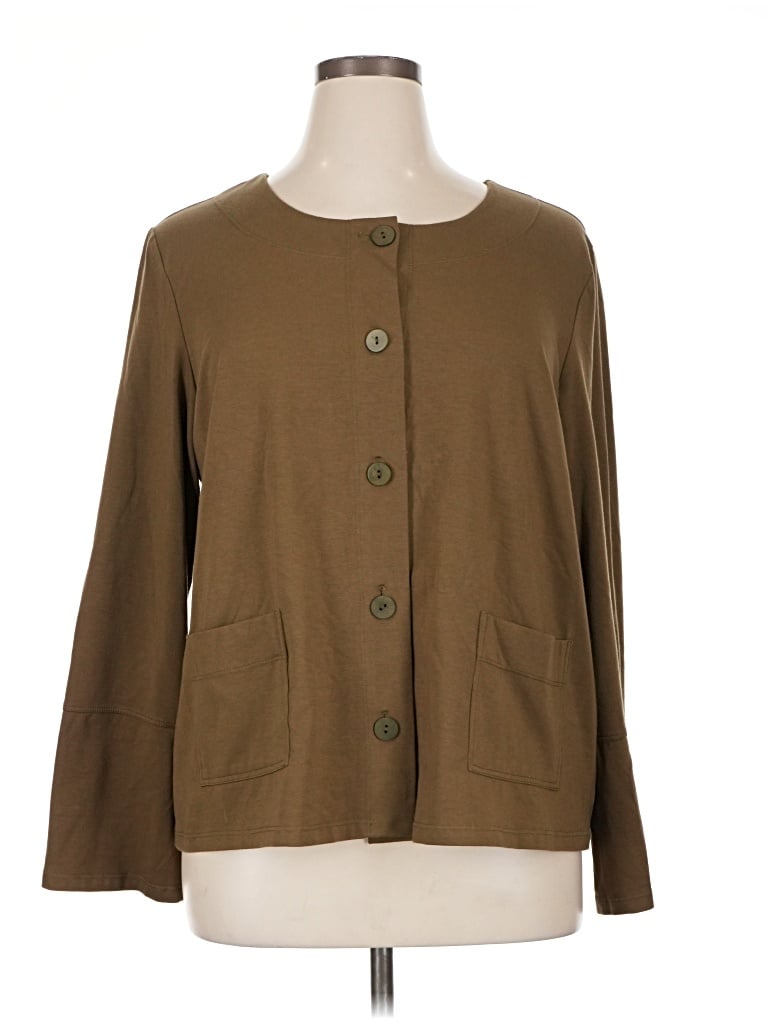 Pre-owned Falls Creek Cardigan Sweater In Brown