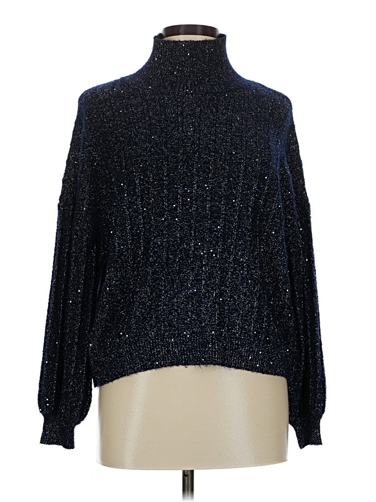 Pre-owned Molly Bracken Turtleneck Sweater In Black