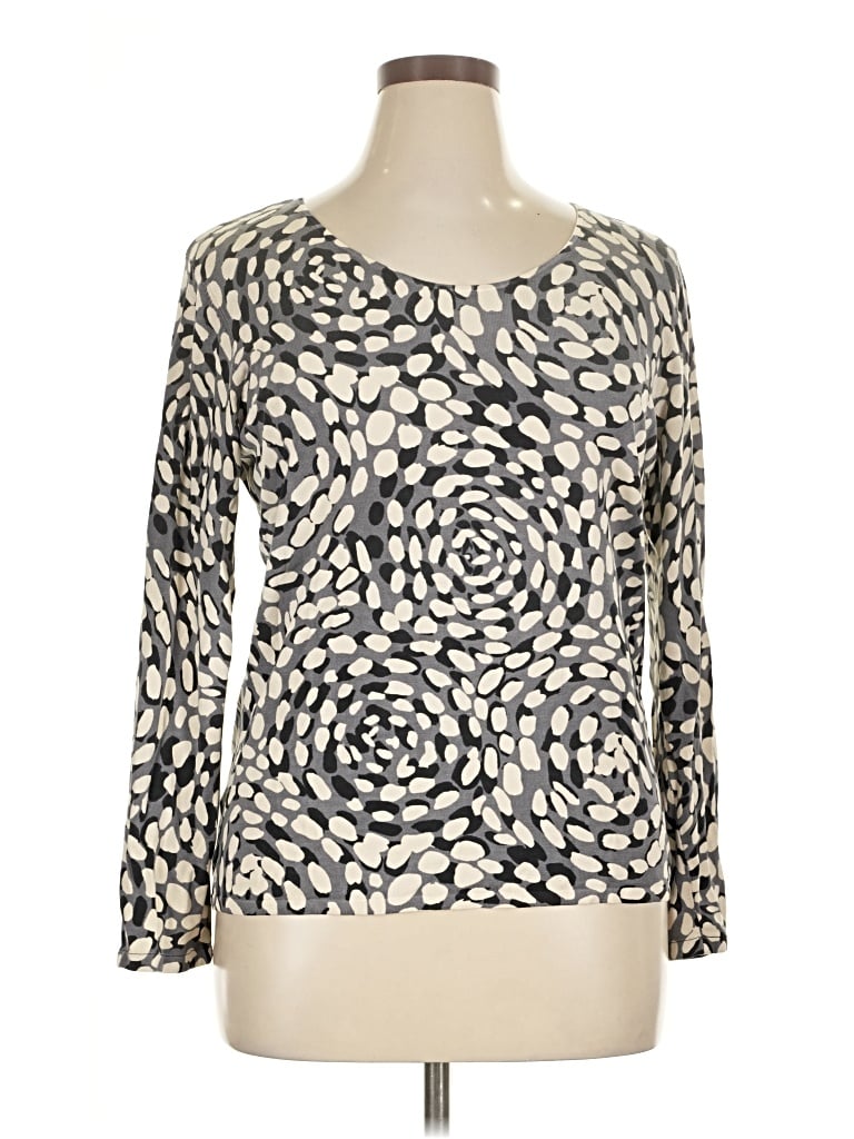 Pre-owned Talbots Silk Pullover Sweater In White