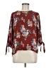 Papermoon 100% Polyester Burgundy 3/4 Sleeve Blouse Size M - photo 1