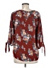 Papermoon 100% Polyester Burgundy 3/4 Sleeve Blouse Size M - photo 2