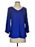 The Limited Blue 3/4 Sleeve Blouse Size S - photo 1