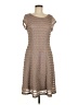 Sharagano Chevron-herringbone Tan Casual Dress Size 6 - photo 1