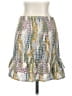Willow & Root 100% Polyester Paisley Green White Casual Skirt Size S - photo 2