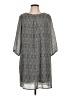 H&M 100% Polyester Chevron-herringbone Gray Casual Dress Size 10 - photo 1