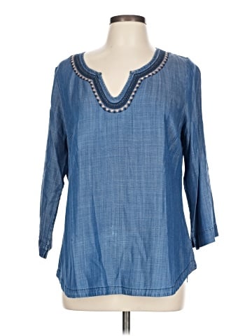 Skies Are Blue 3/4 Sleeve Blouse (view 1)