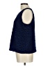 Chaus 100% Polyester Blue Sleeveless Blouse Size L - photo 5