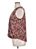 Halogen 100% Polyester Floral Burgundy Sleeveless Blouse Size XL - photo 5