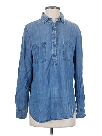Ann Taylor LOFT Outlet Long Sleeve Button-Down Shirt (view 1)