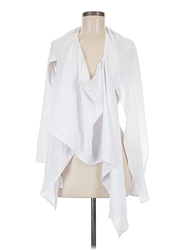 Pre-owned Chicme Cardigan Sweater In White