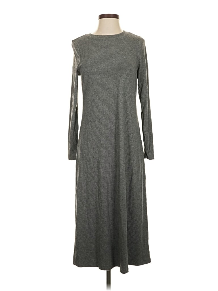 Pre-owned Time And Tru Casual Dress In Gray