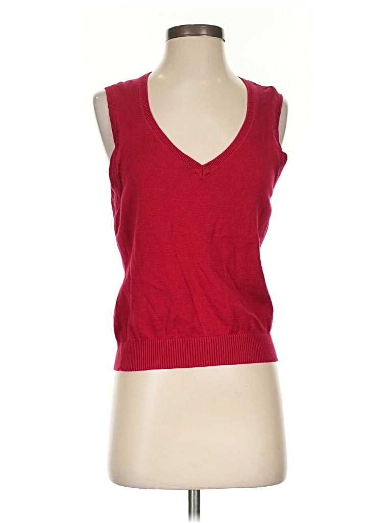 Pre-owned Talbots Sweater Vest In Red