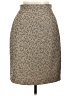 Halston 100% Polyester Animal Print Tan Casual Skirt Size 10 - photo 1