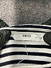 MNG Stripes Ivory White Short Sleeve Turtleneck Size M - photo 7