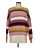 Sanctuary Stripes Burgundy Orange Pullover Sweater One size - photo 1