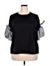 Shein Curve Black Short Sleeve Top Size 4X - photo 1